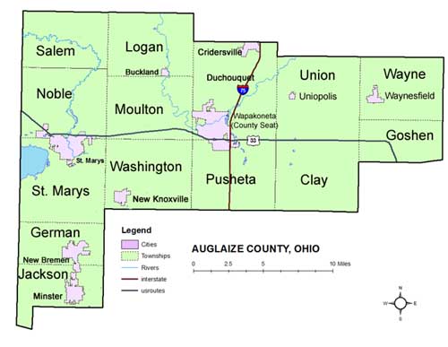 Auglaize County Overview Map